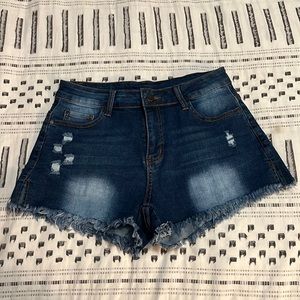 Super stretch denim shorts